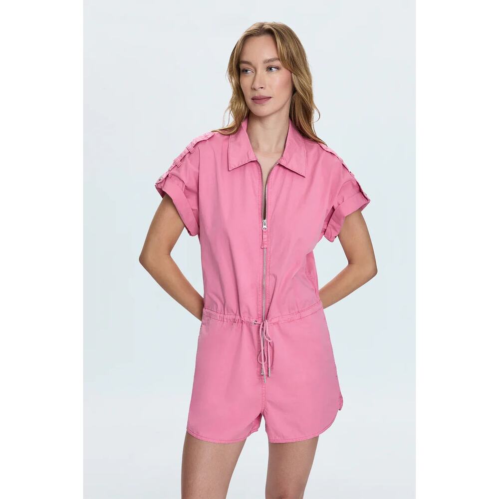 Pistola Meg Zip Front Romper NWT Flamingo Pink Red Size XL